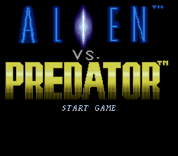 Alien vs. Predator (USA) Title Screen